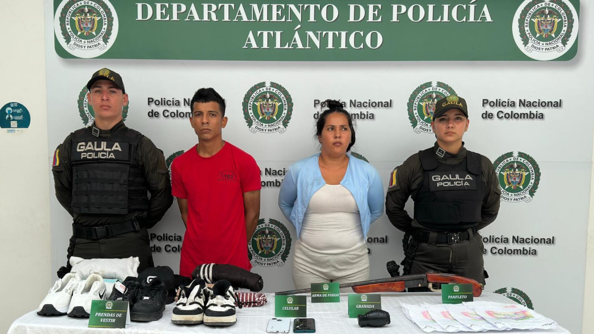 'La Piña' y 'La gorda 07', capturados en Baranoa.