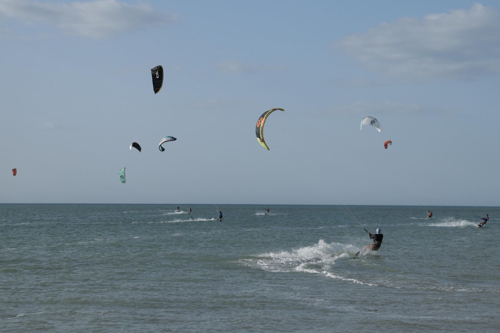 Playa de La Guajira en la que se practica kitesurf.