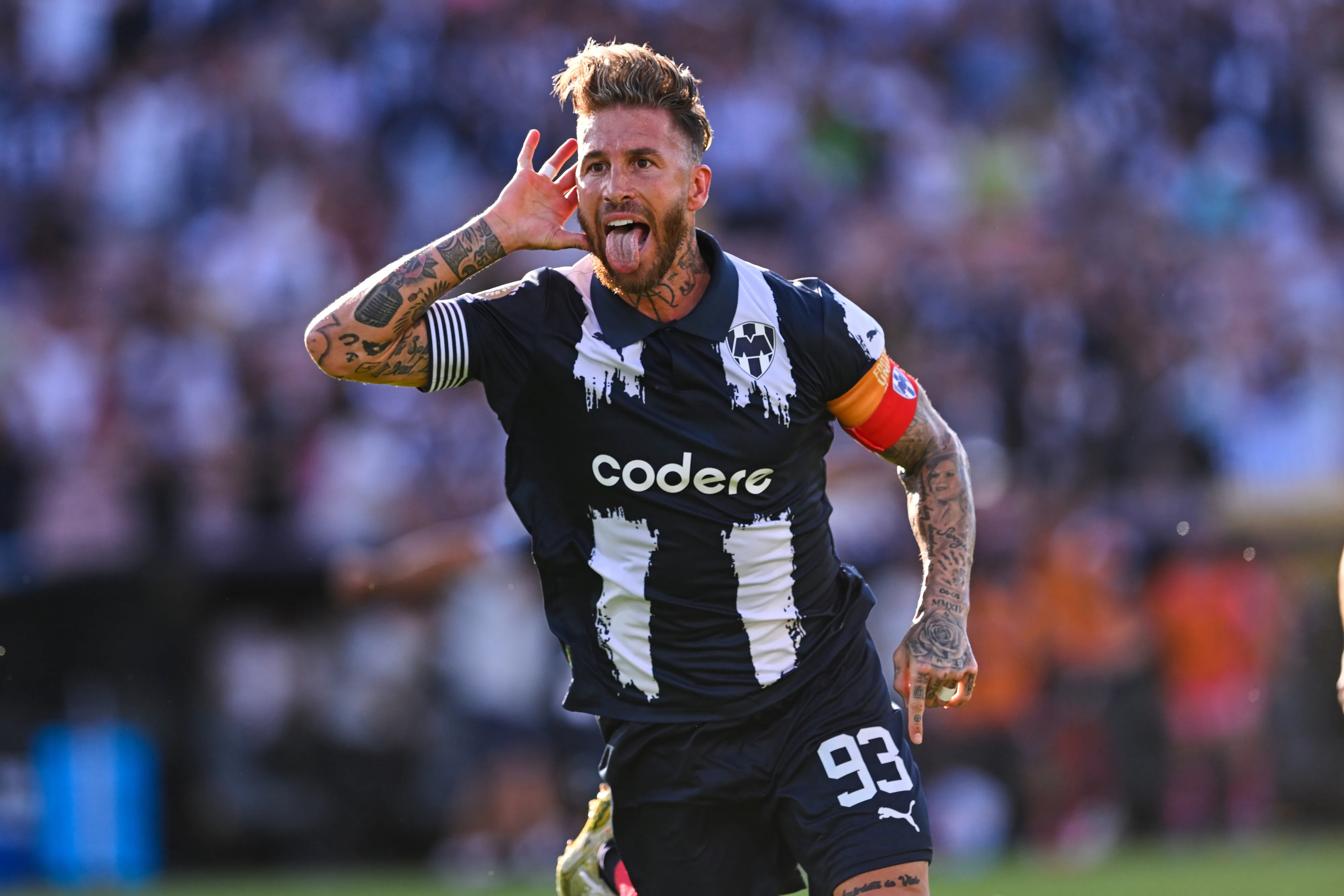 Sergio Ramos con los Rayados de Monterrey.