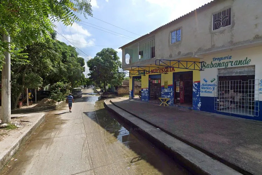 Tienda en Sabanagrande, donde ocurrió atentado.