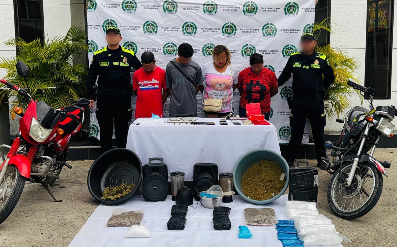 Capturados por microtráfico en Sincelejo.