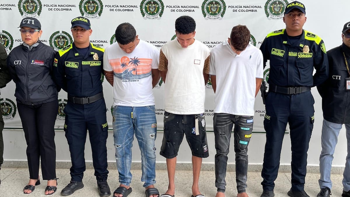 Capturados al momento de la detención. 