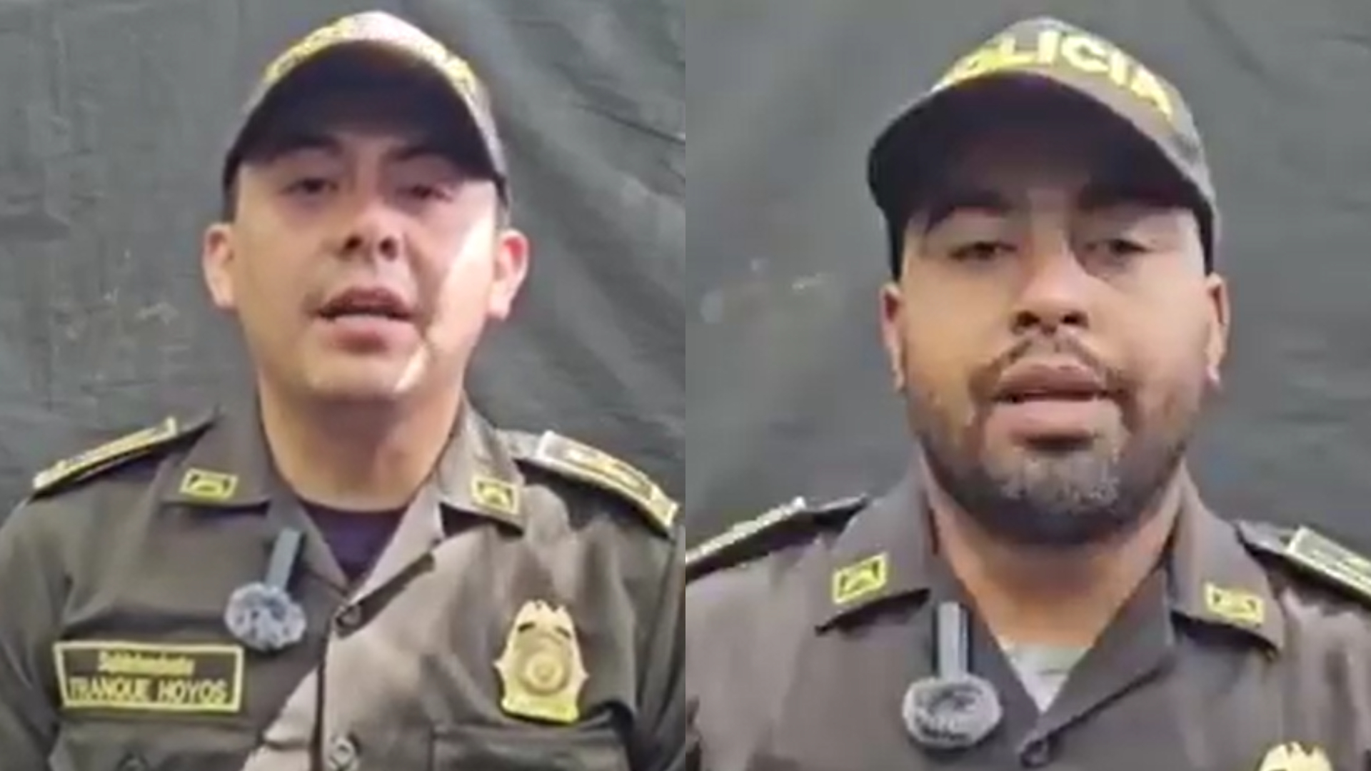 Los dos policías secuestrados.