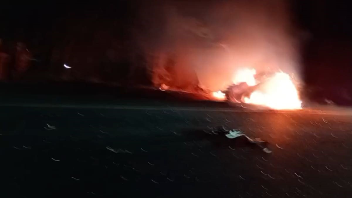 Captura de video del momento del accidente 