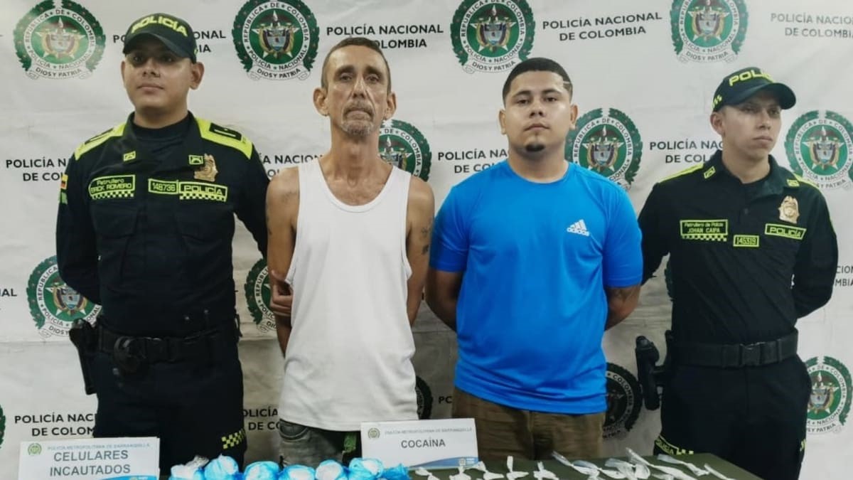 Capturados al momento de la detención. 