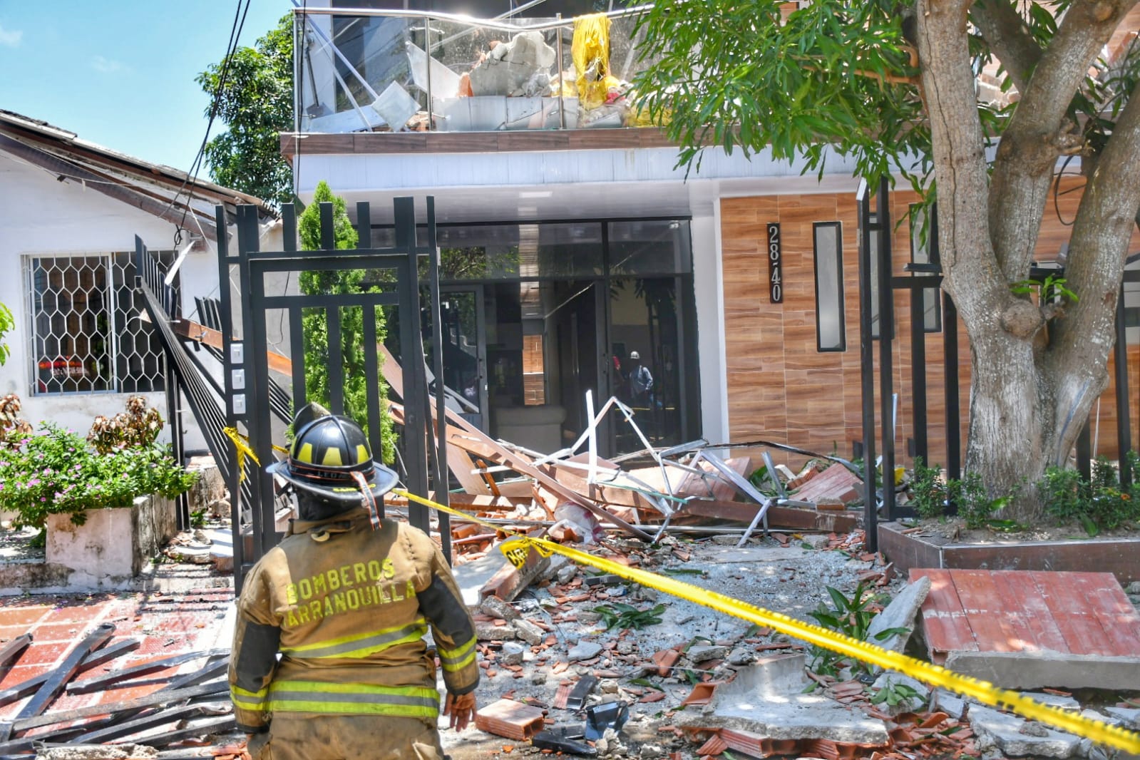 Vivienda desplomada en Olaya