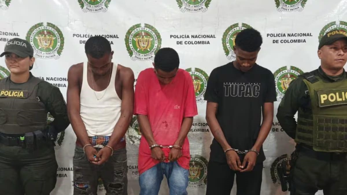 Capturados al momento de la detención. 