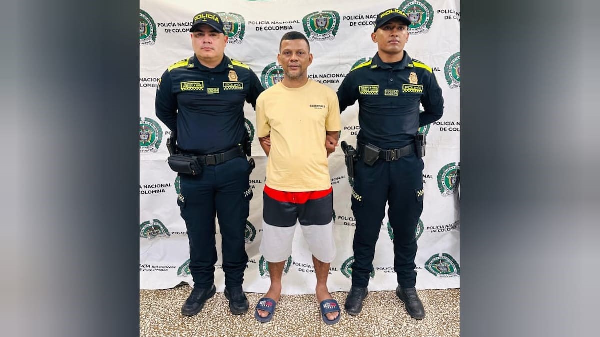  Fotografía de reseña de alias Machi, jefe de sicarios de ‘Los Costeños’ capturado en Soledad.