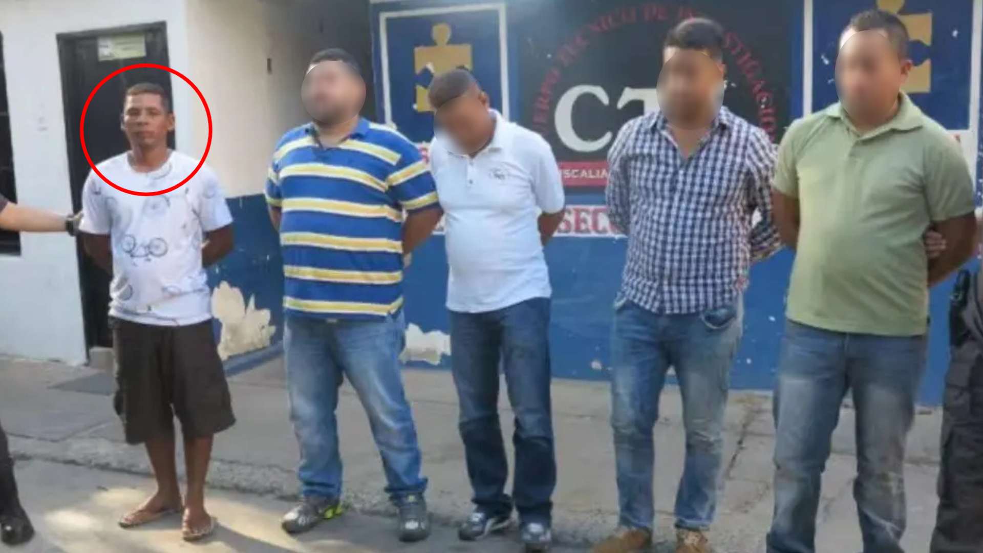 Capturados al momento de la detención. 