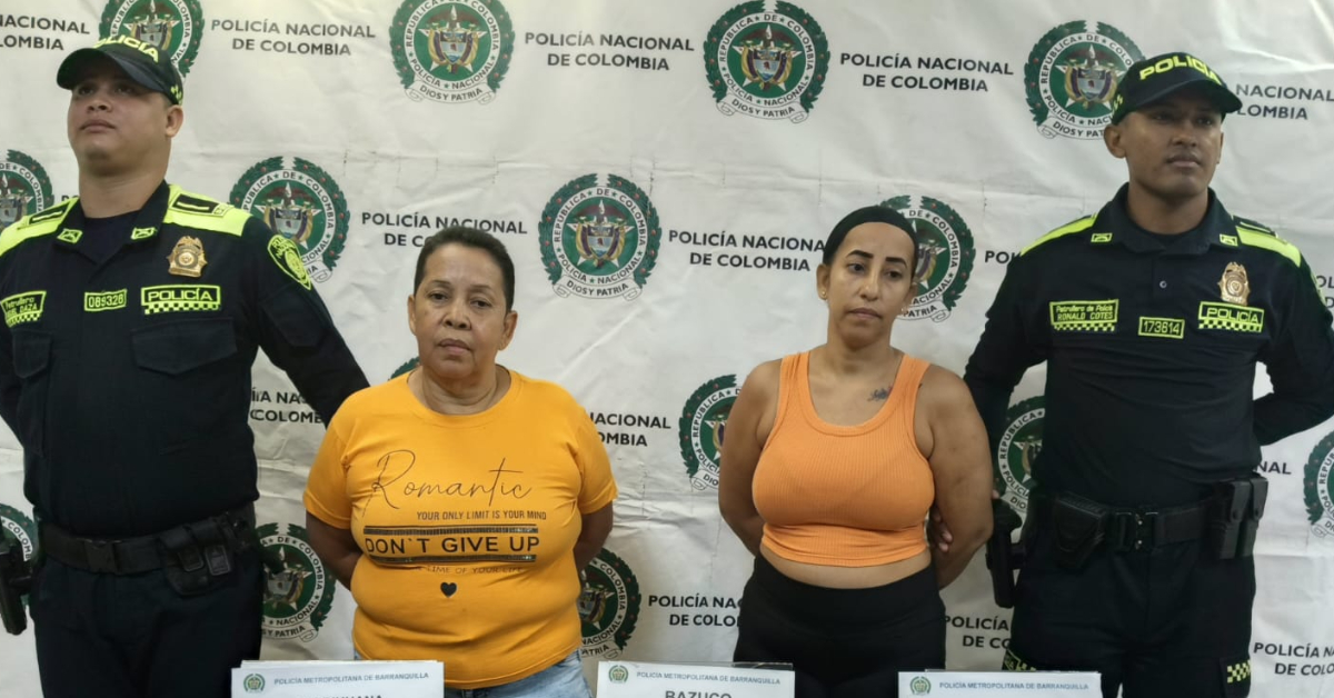 Las capturadas fueron identificadas como una mujer de 56 años y otra de 36