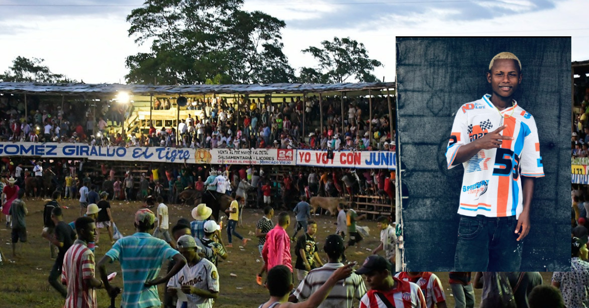 Brainer Marrugo, de 25 años, fue embestido violentamente por un toro mientras participaba como espectador en el evento taurino