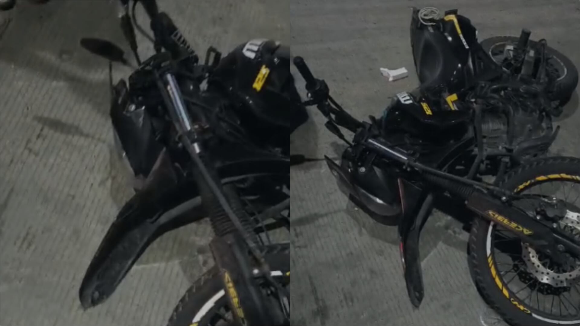 Imagen de la motocicleta involucrada en el accidente.