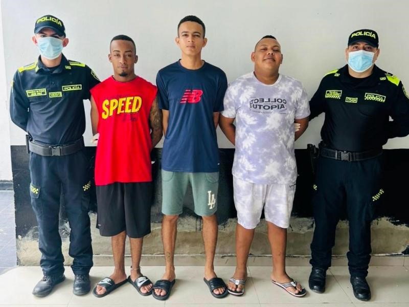 Capturados al momento de la detención. 