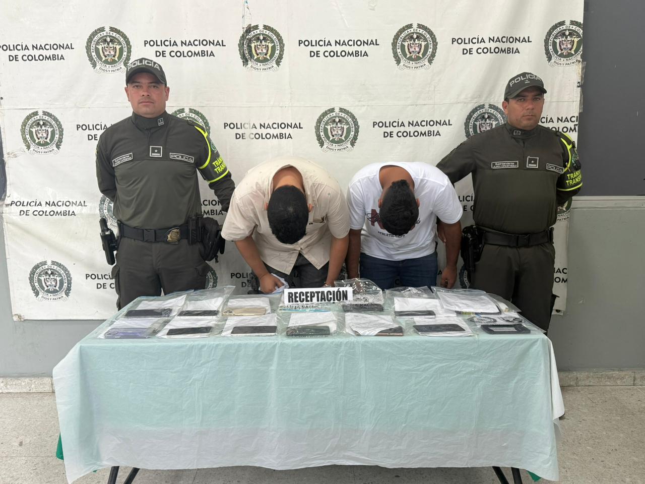 La Policía logra establecer que se trataba de un hurto masivo porque los aparatos además de usados sus tenedores manifestaron no portar documentación que acreditara su legalidad