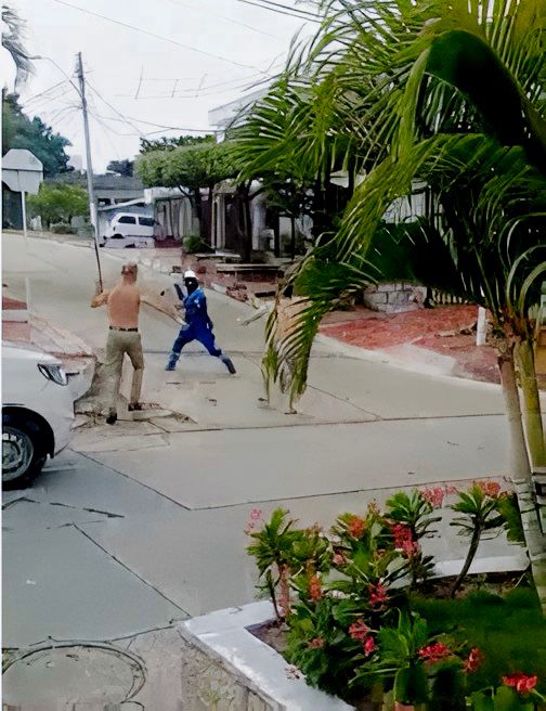 Captura de video del momento de los hechos