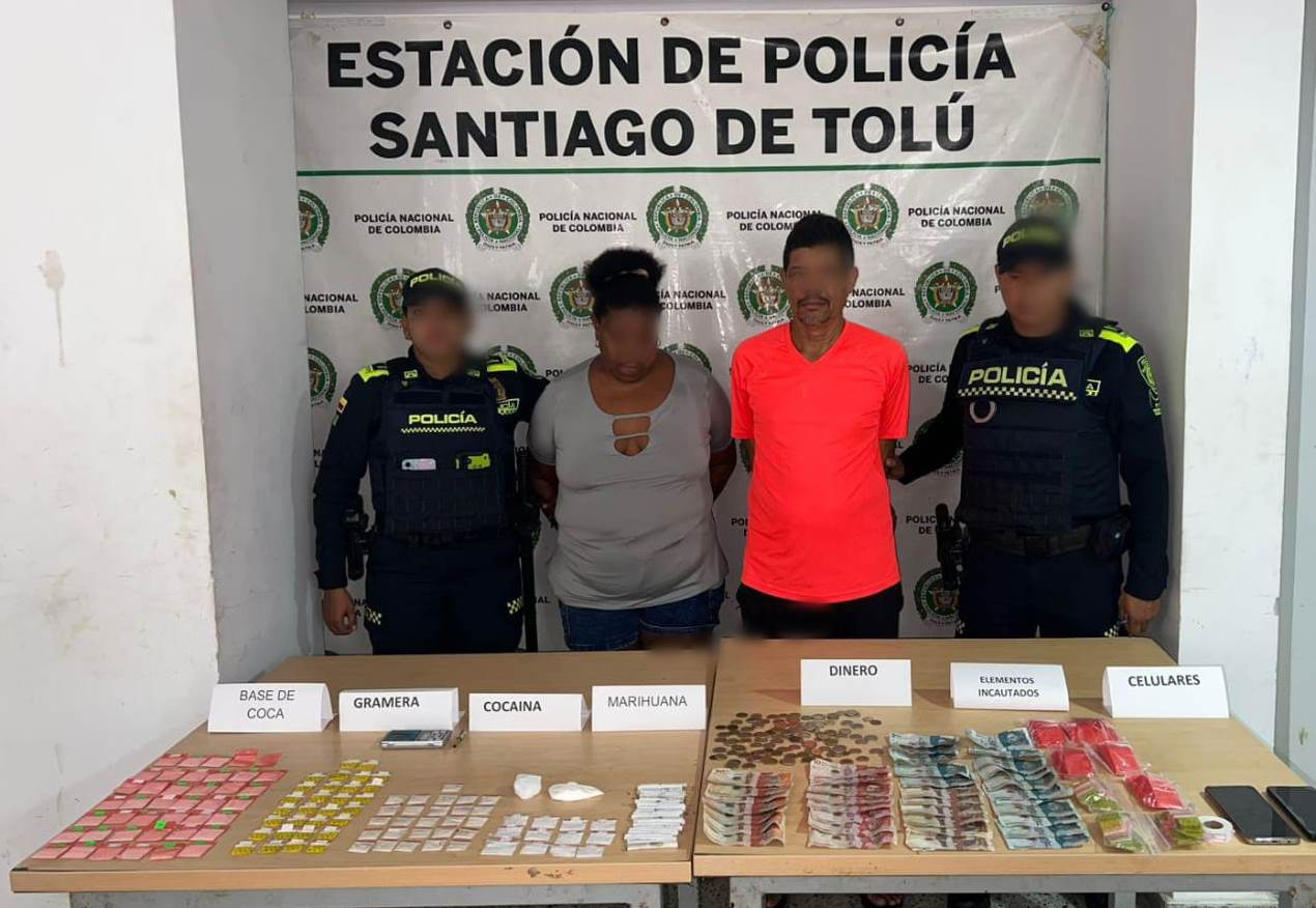 Capturados al momento de la detención. 