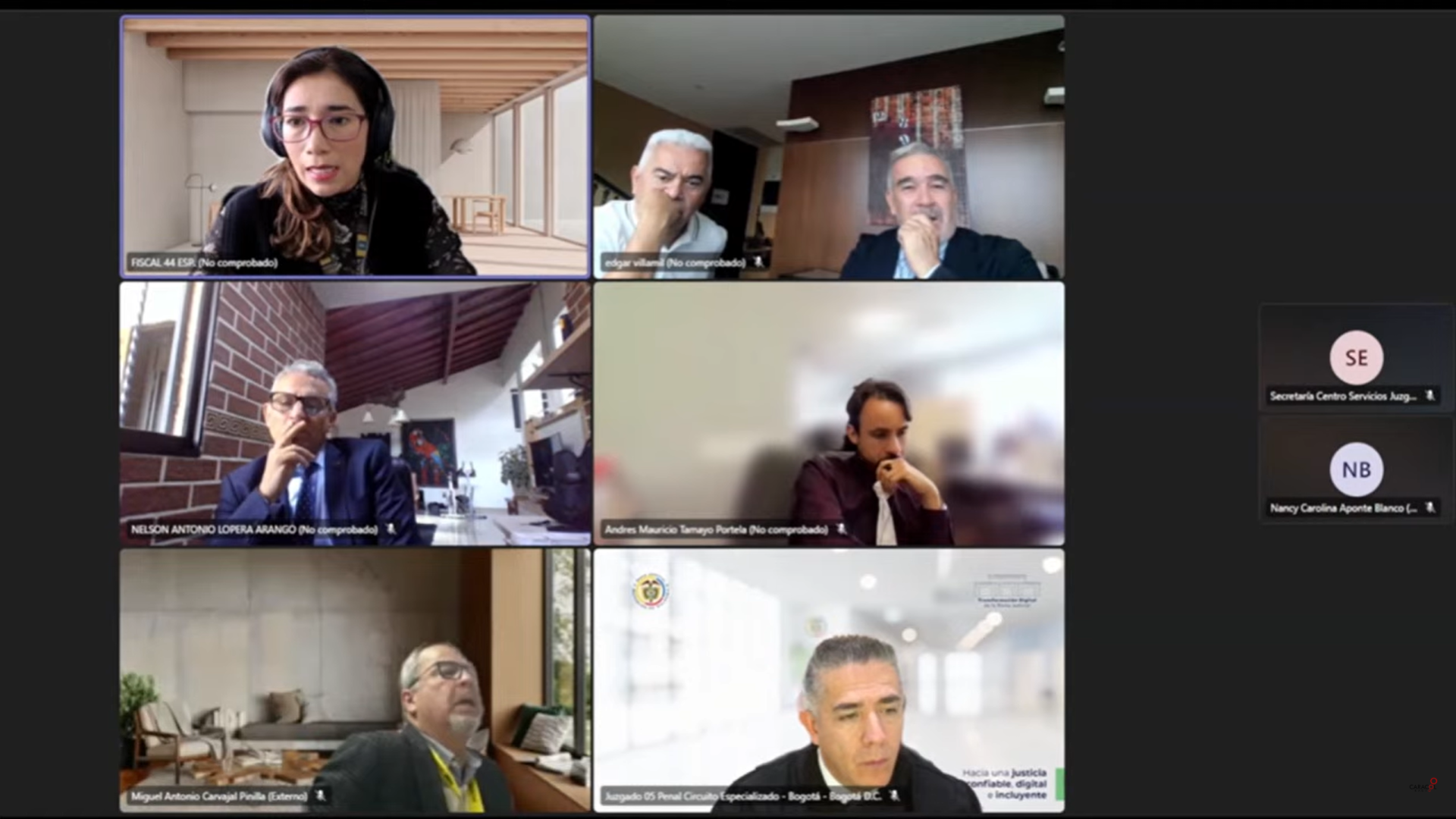 Audiencia de acusación contra Papá Pitufo