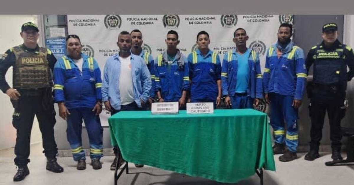 Capturados al momento de la detención. 