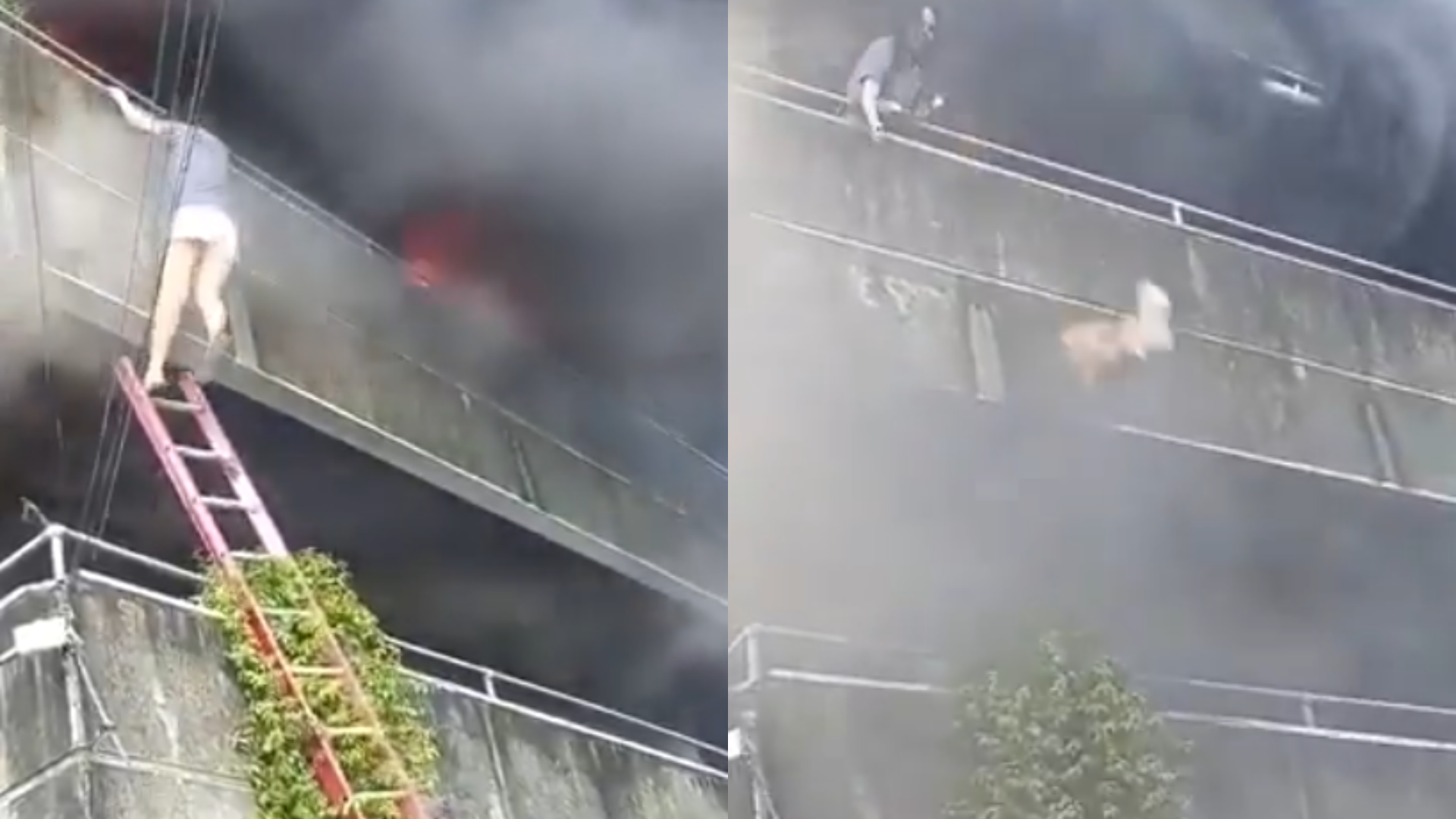 Momento del incendio