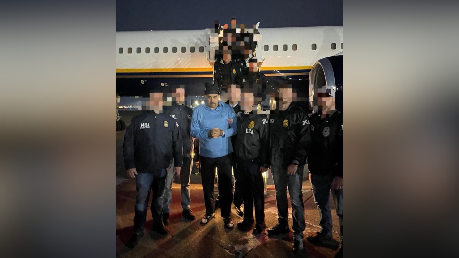 Nicolás Maduro capturado en Estados Unidos.