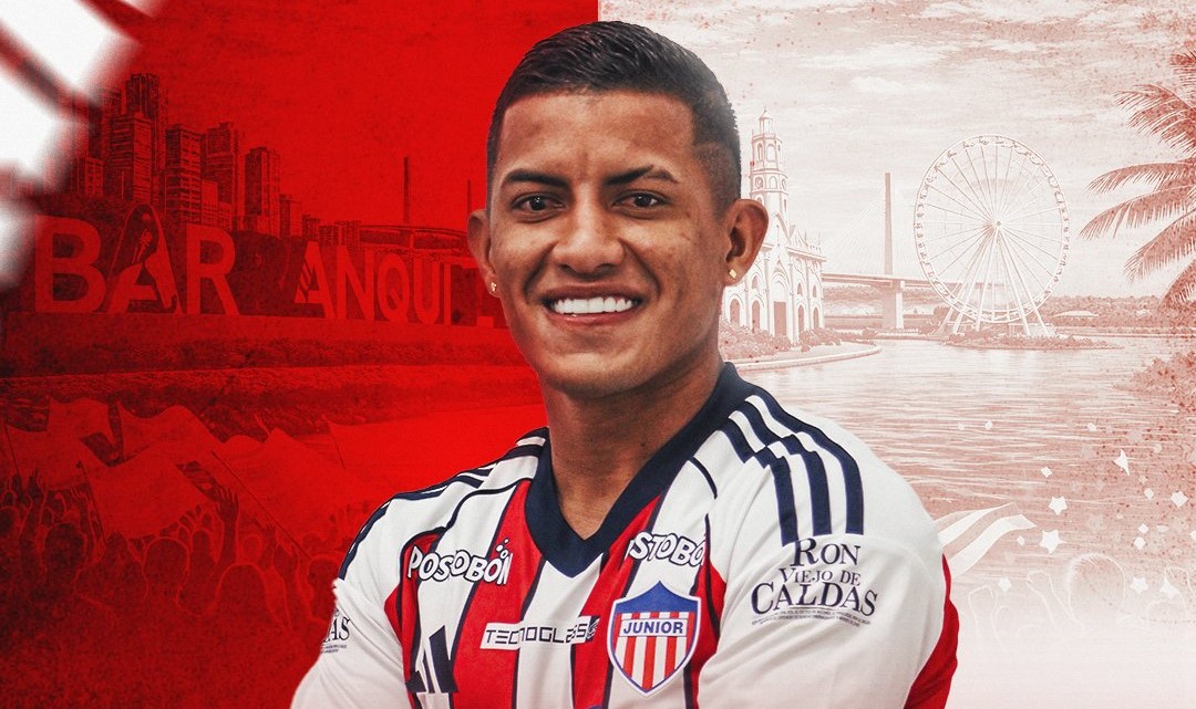 Junior presentó el fichaje de Michael Barrios con esta imagen.