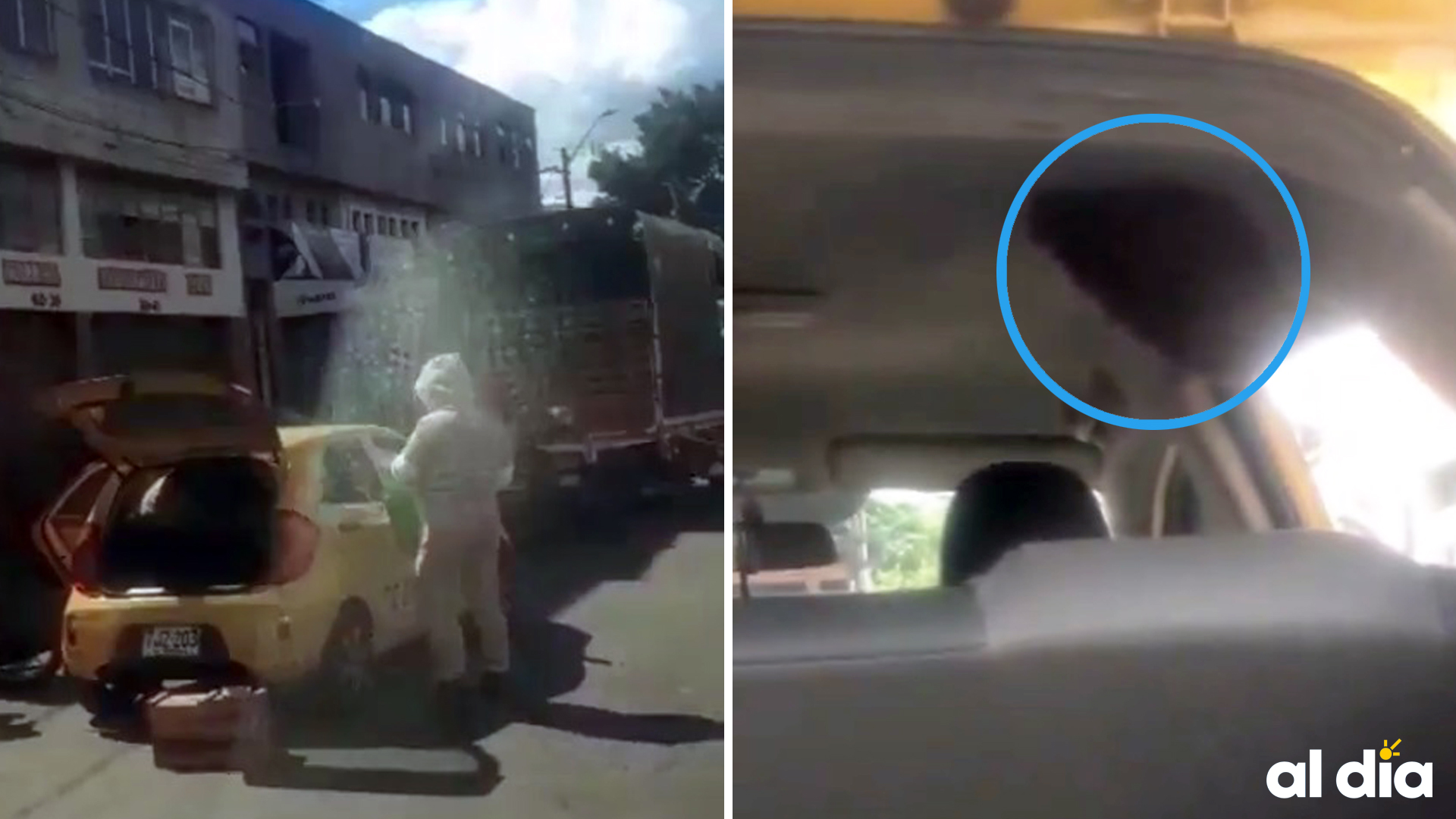 Captura de pantalla del video de la emergencia.