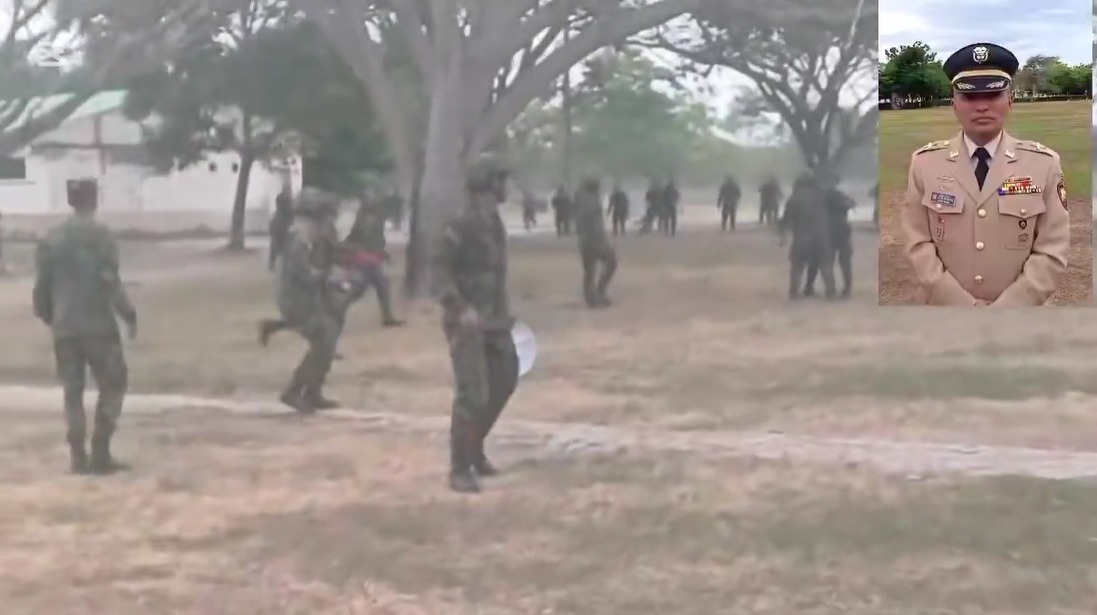 Momentos de la violenta riña entre soldados en el batallón de Malambo.