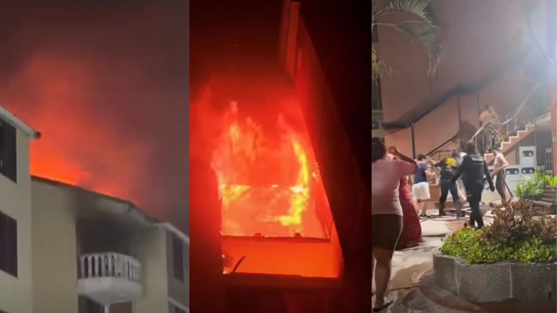 Momento del incendio 