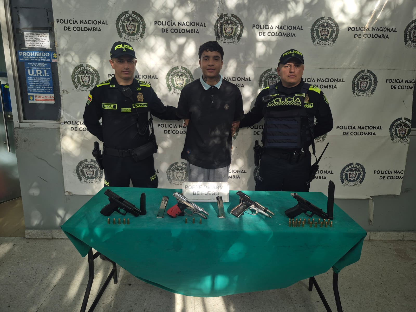 Anderson David Núñez Guzmán, de 18 años, capturado por el atentado.