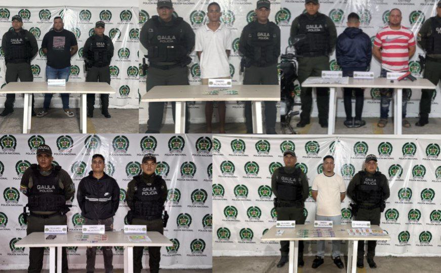 Fotografía de los capturados 