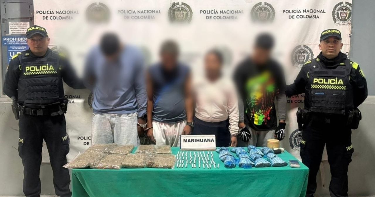 Fotografía de los capturados tras un operativo de la Policía.