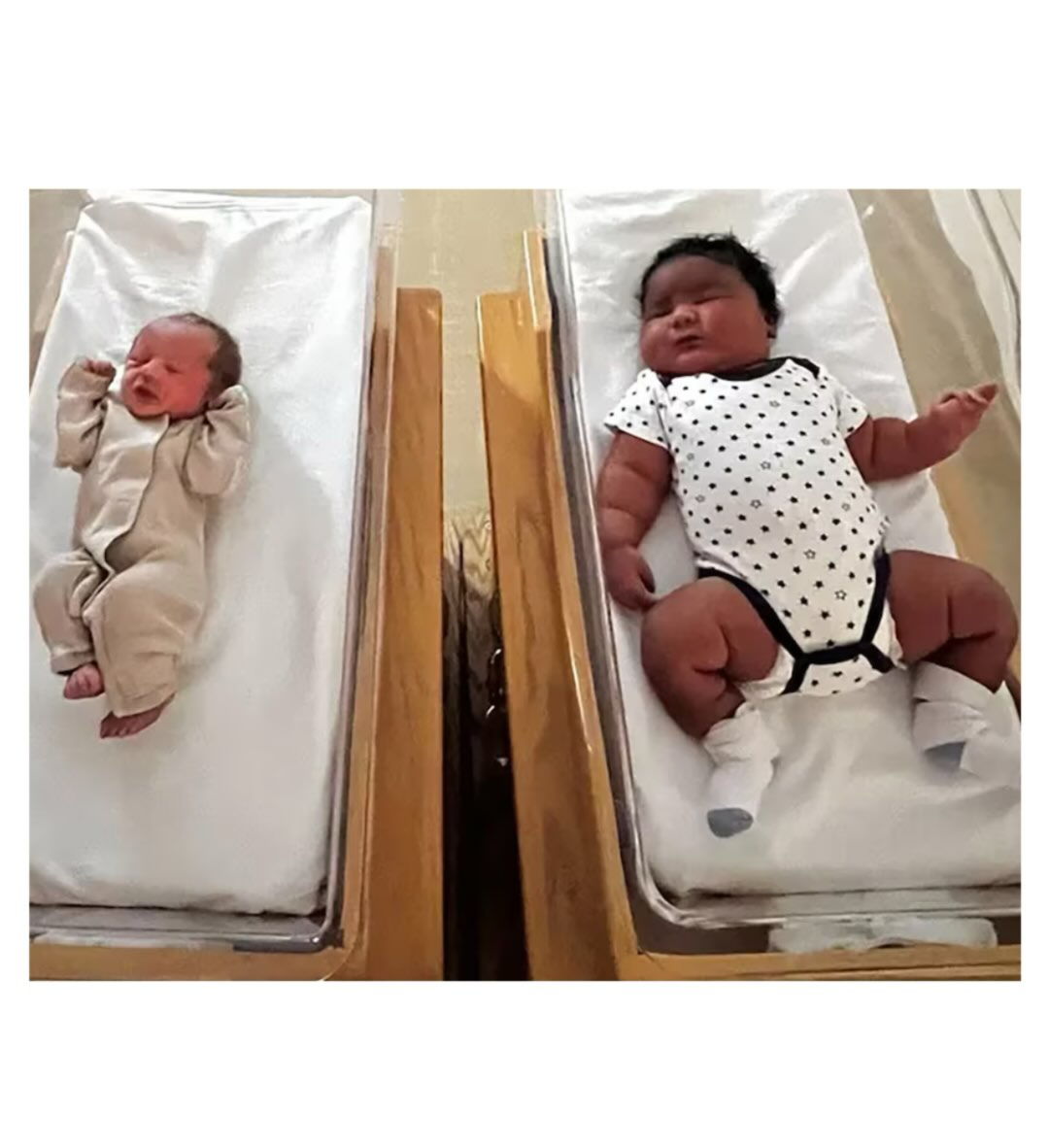 Comparativa de los dos bebés nacidos el mismo día