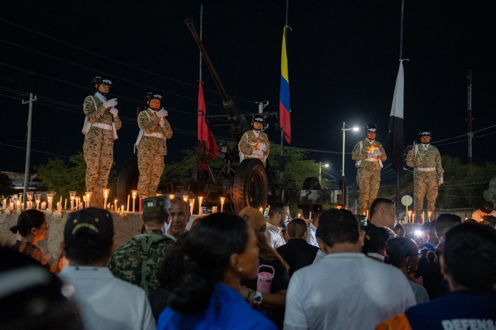 Momento de la velatón en el Cesar 