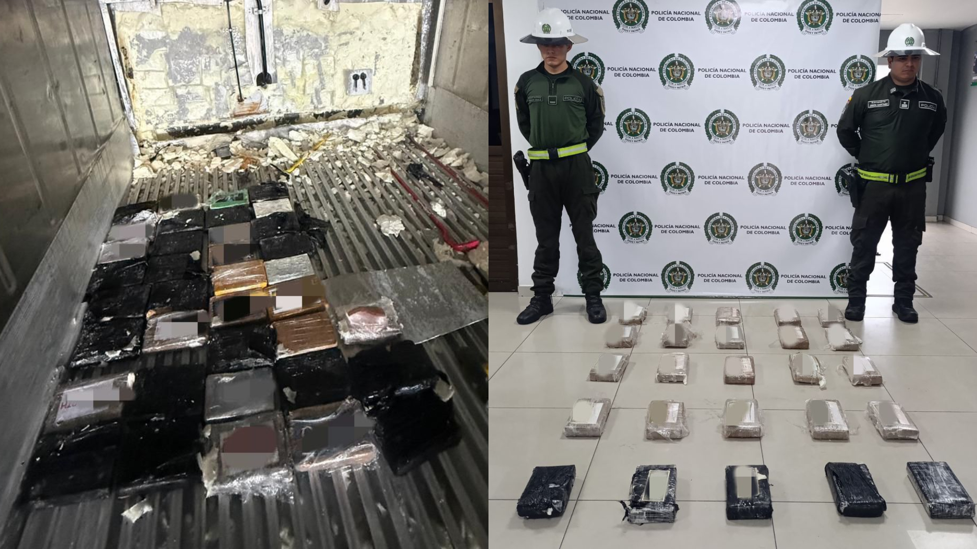 Droga incautada en zona portuaria de Barranquilla.