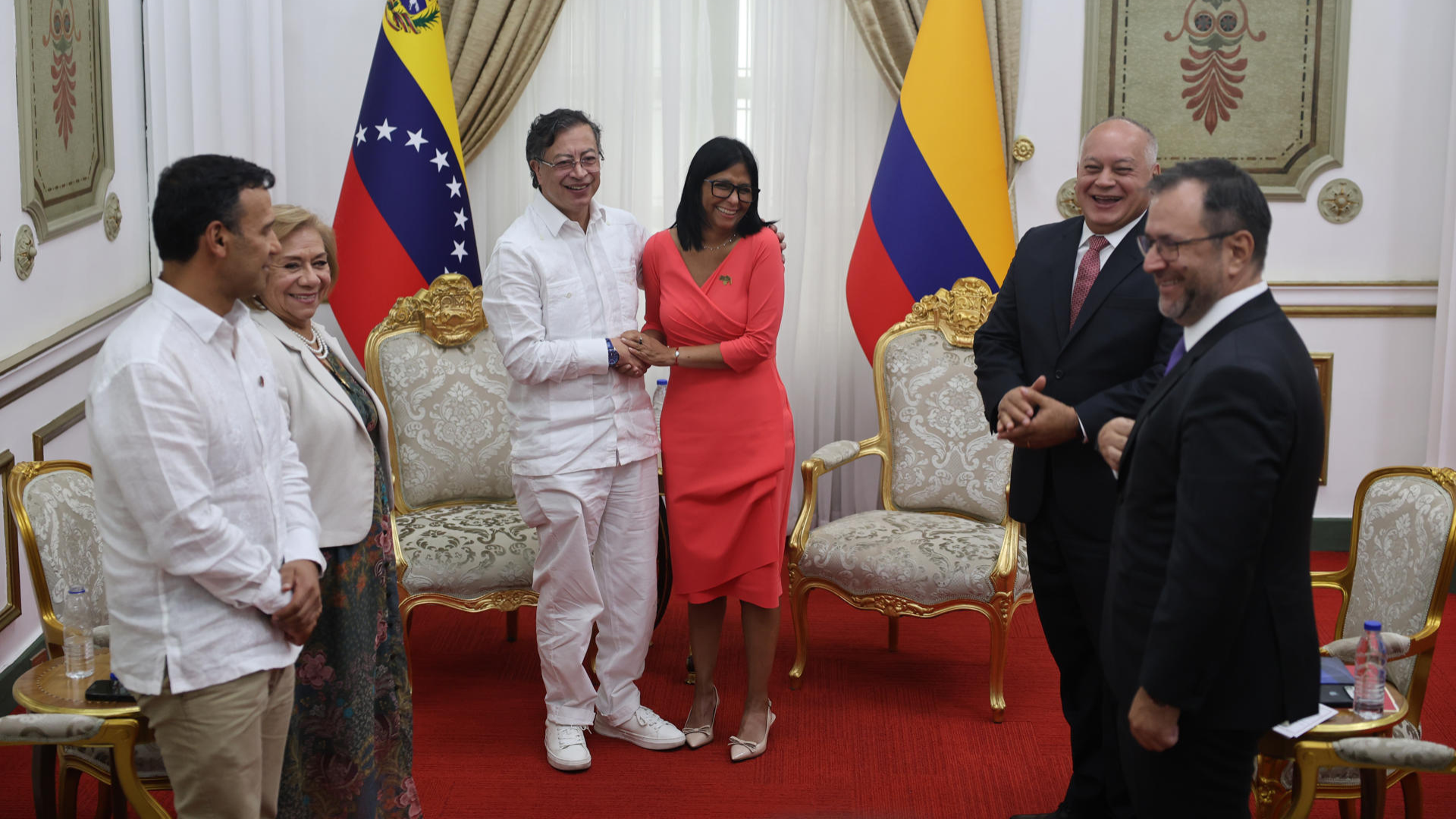 Encuentro del presidente Petro con Delcy Rodríguez