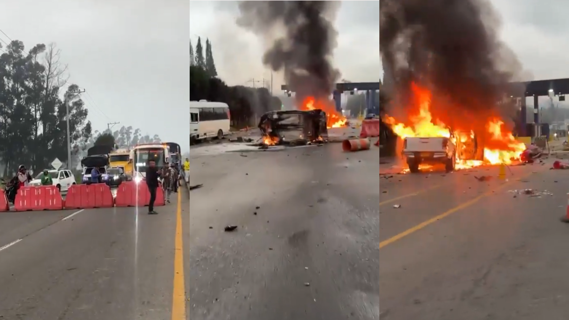 Momento de la explosión. 