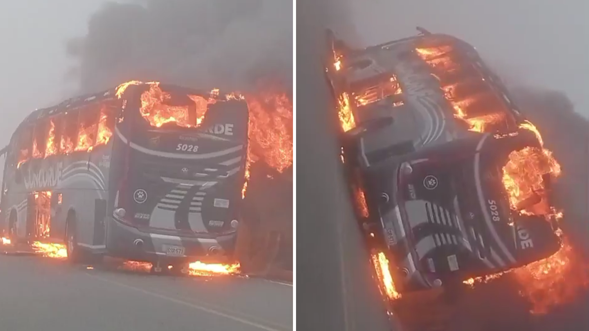 Momentos del incendio