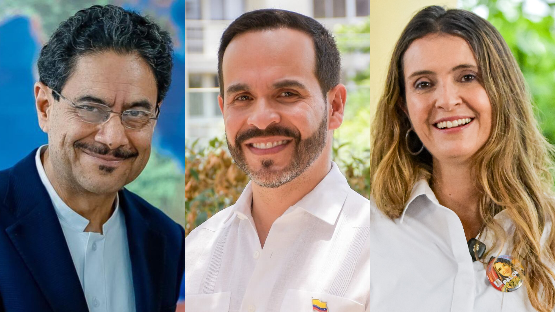Iván Cepeda, Abelardo de la Espriella y Paloma Valencia. 