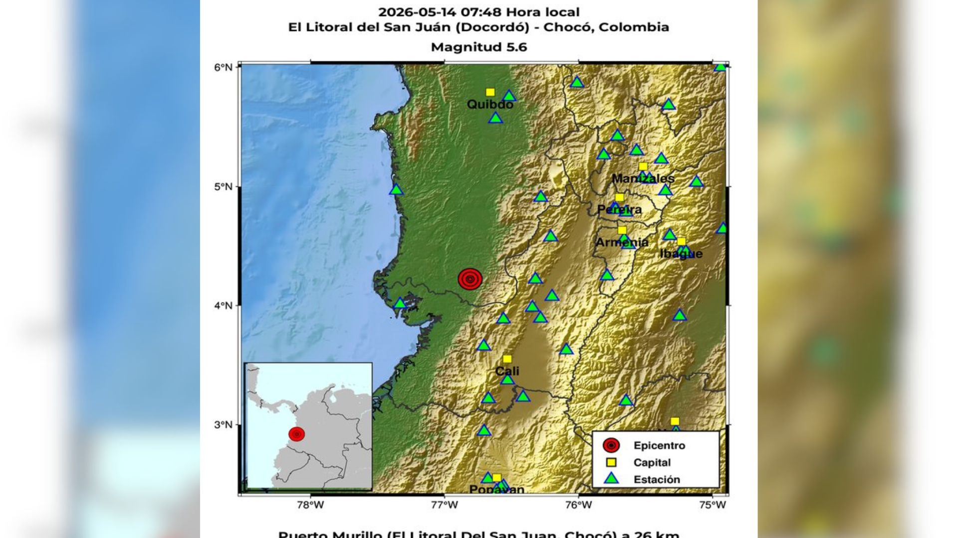 Sismo en el Pacífico