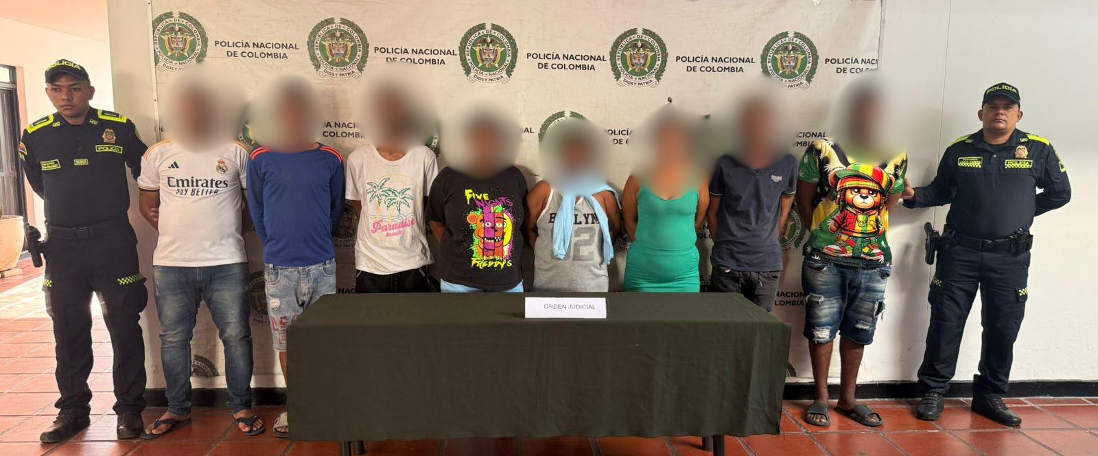 Ocho presuntos miembros de 'Los Costeños' capturados
