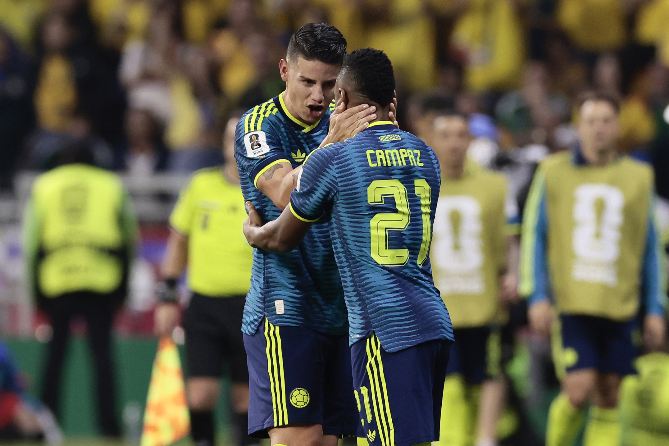 James Rodriguez durante el debut de Colombia en la Copa del Mundo