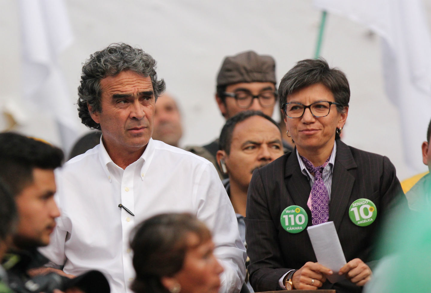 Claudia López y Sergio Fajardo, representantes del centro político