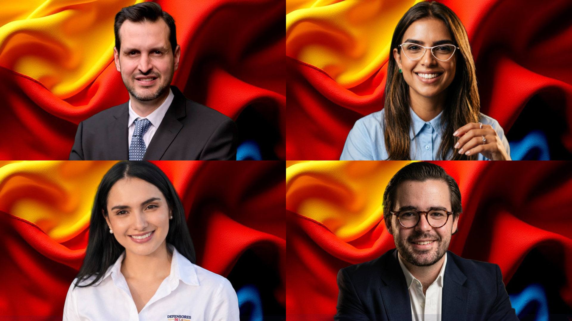 Carlos Ríos, Valerie Lafaurie, María Fernanda Sandoval y Nicolás Gómez