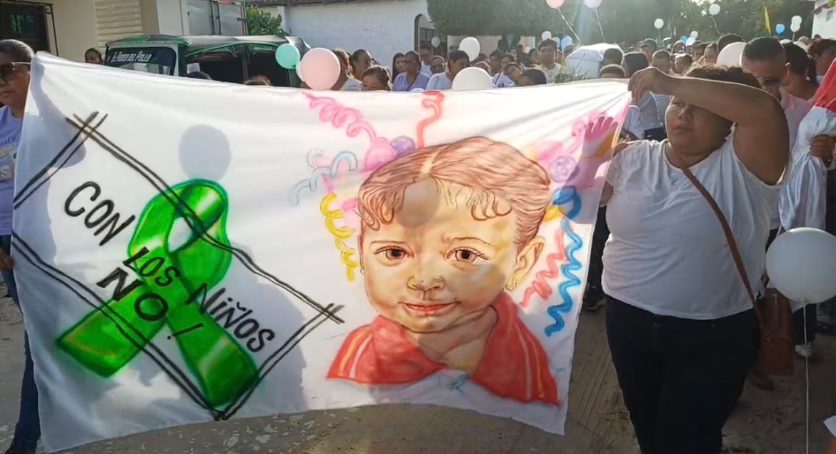 Despedida a Celeste Valentina, niña asesinada en Polonuevo