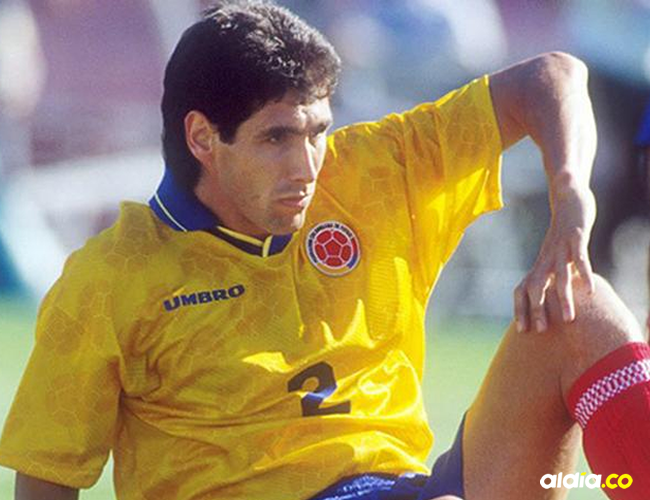 Andrés Escobar durante un partido de la Copa Mundo de 1998