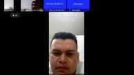 Audiencia digital en la que fue acusado Digno Palomino.  