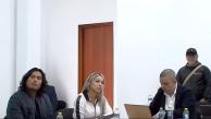 Nicolás Petro y Day Vásquez en el búnker de la Fiscalía.