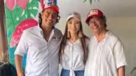 Nicolás Petro, Day Vásquez y el presidente Gustavo Petro