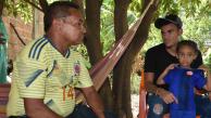 Luis Díaz acompañado por su padre en La Guajira