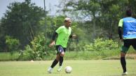 Teófilo Gutiérrez entrenando con el Real Cartagena